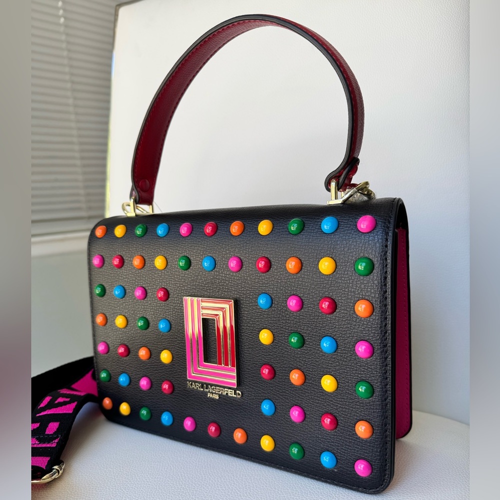 Karl Lagerfeld Black/Multi Crossbody Bag